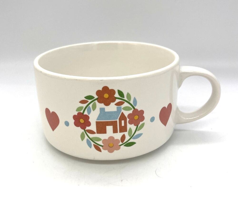 Vintage Interpur Pennsylvania Dutch Home Large Ceramic Soup Mug